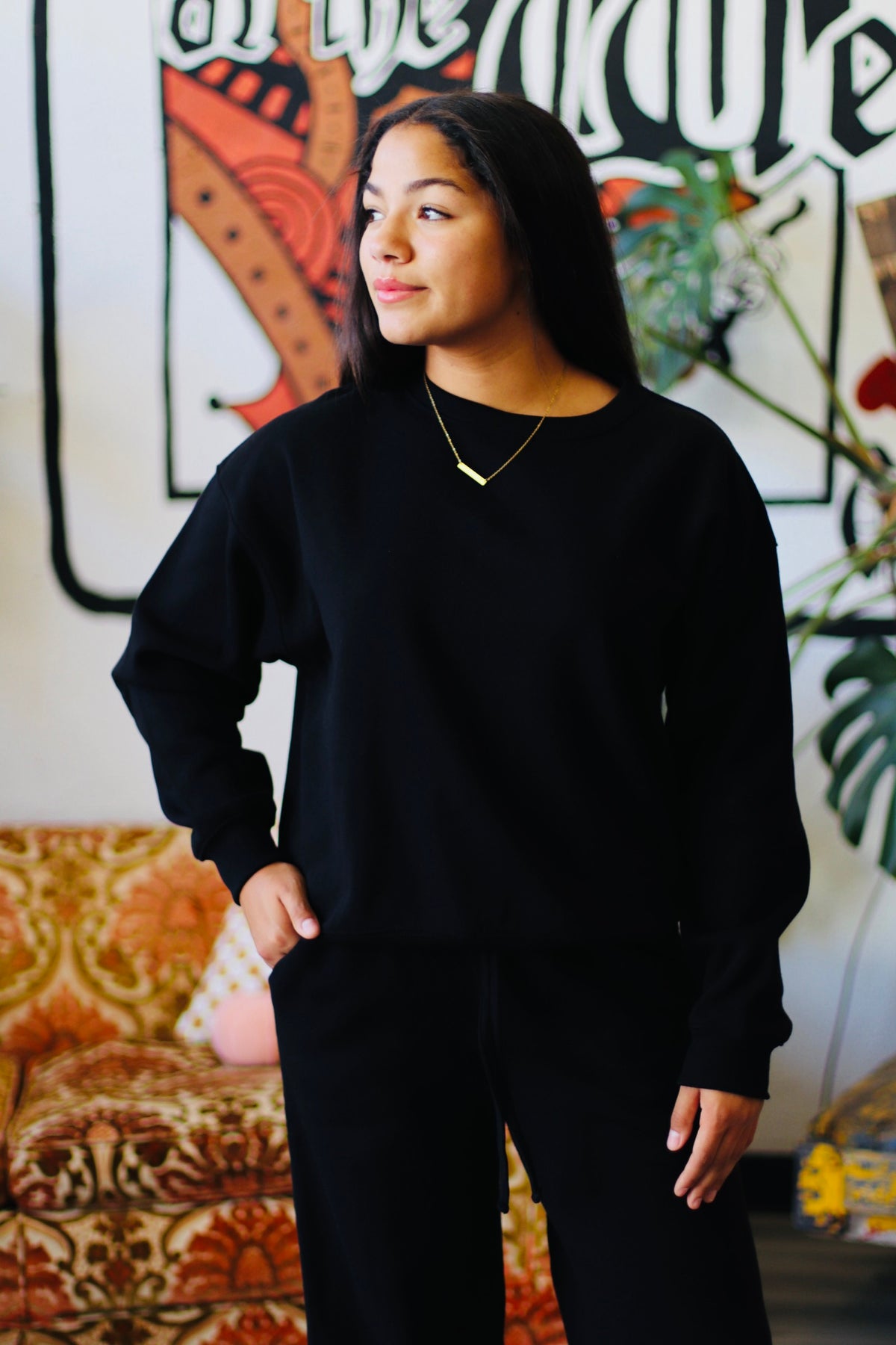 Comfiest Sweat Set Ever + Black