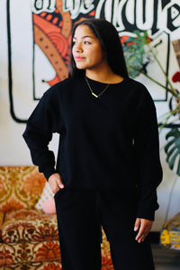 Comfiest Sweat Set Ever + Black