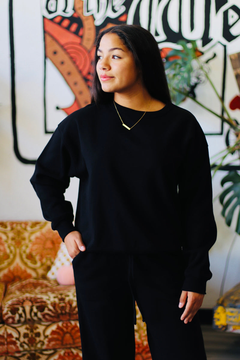 Comfiest Sweat Set Ever + Black