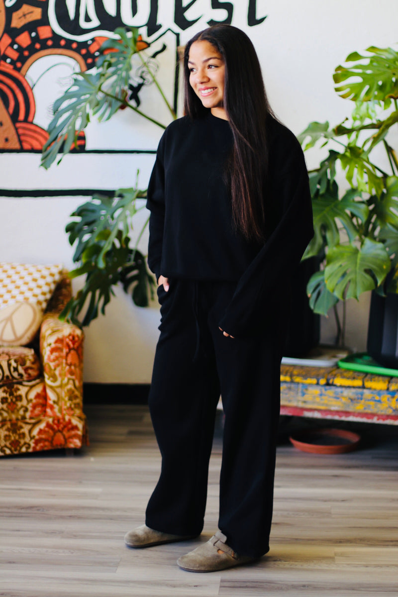 Comfiest Sweat Set Ever + Black