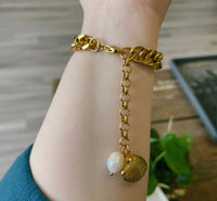 18K Gold Plated Seashell Bracelet