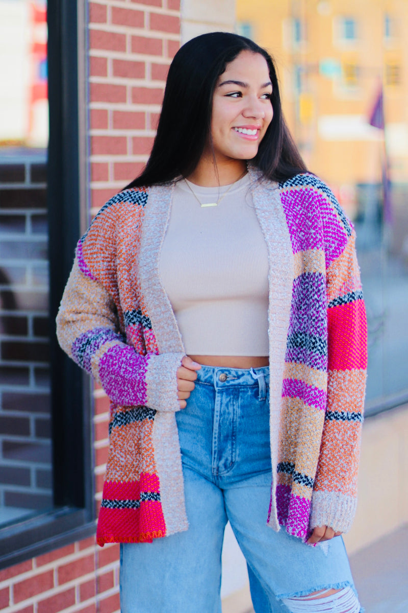 Cozy Colorful Cardigan