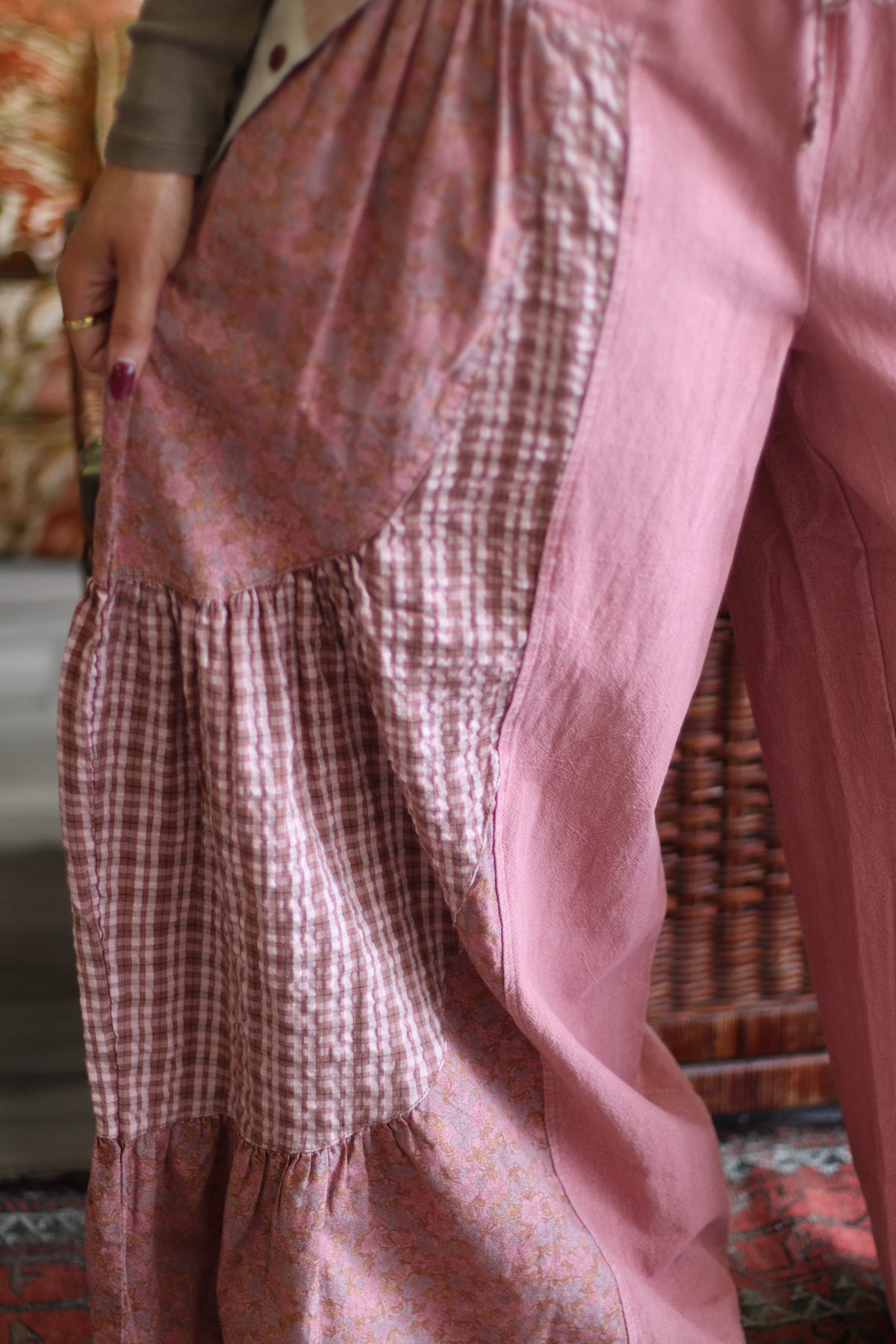 Poppy Patchwork Wide Leg Pants