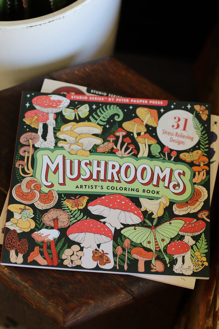 Mushrooms Adult Coloring Book