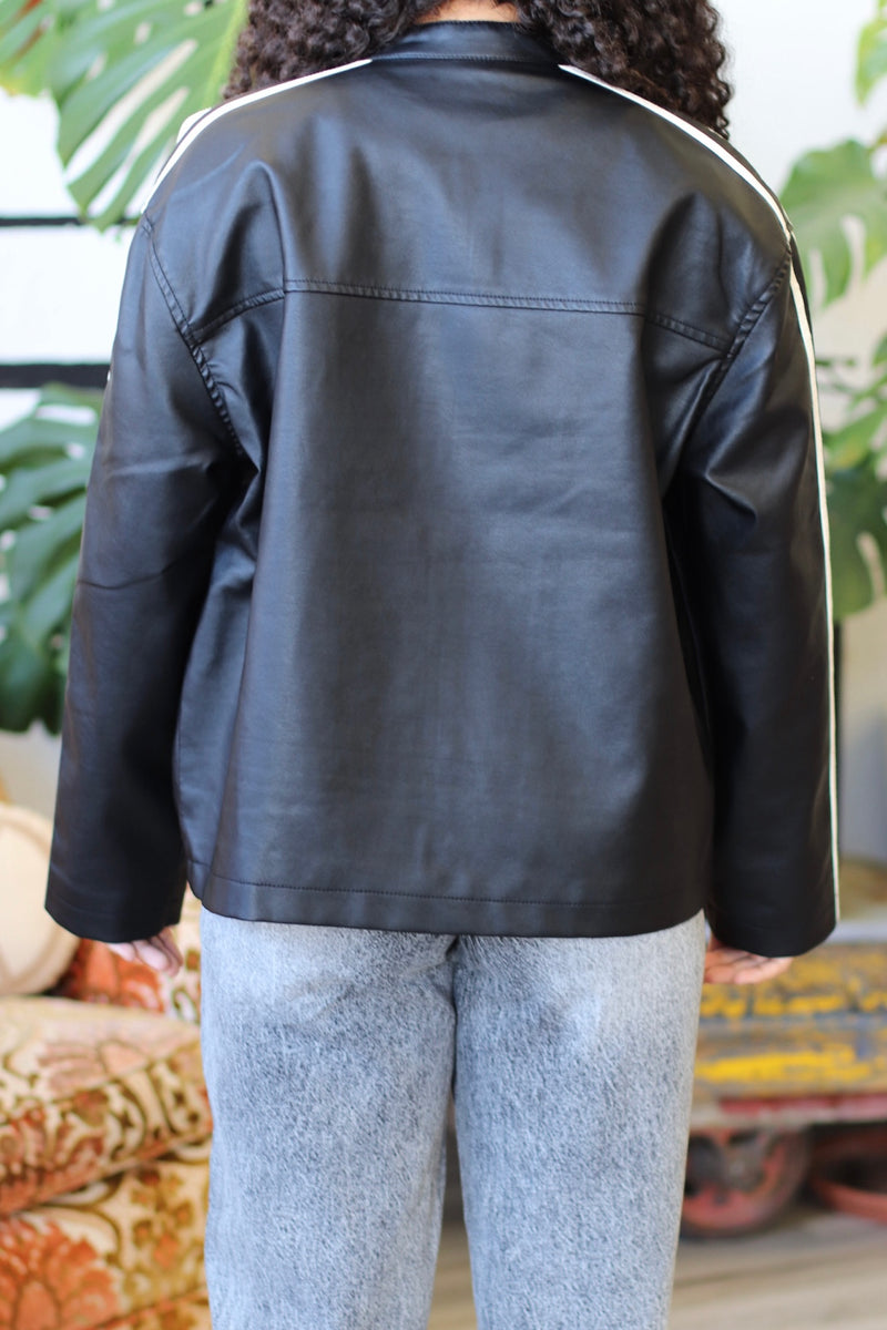 Moto Leather Jacket + Black