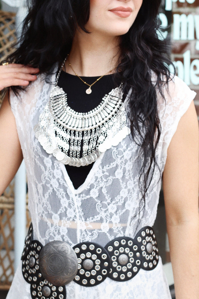 Large Coin Statement Necklace ( 2 Colors)