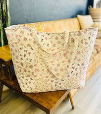 "Garden of Roses"  Quilted Tote Bag