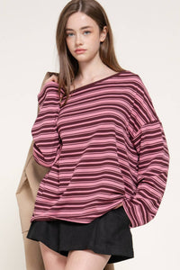 Pink Striped Long Sleeve