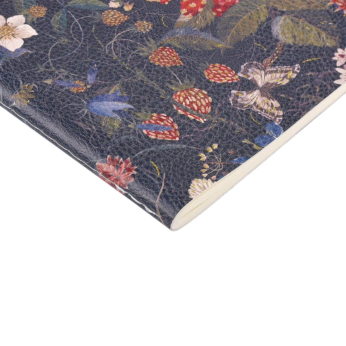 Vegan Leather A5 Notebook - Forest Flowers
