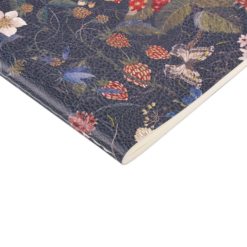 Vegan Leather A5 Notebook - Forest Flowers