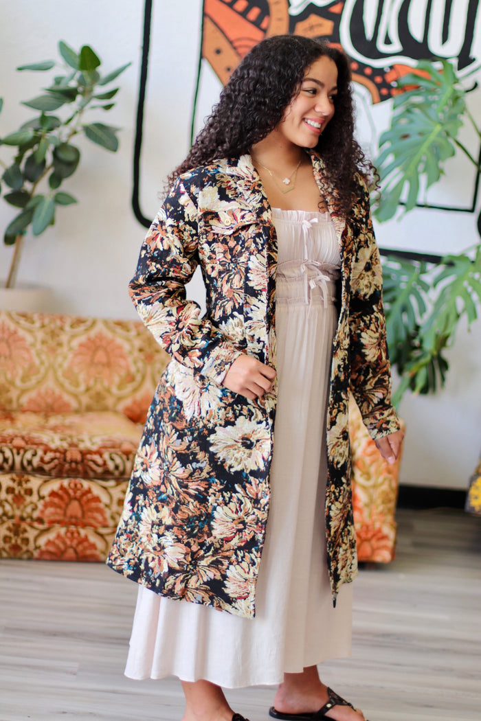 Falling For You Floral Coat