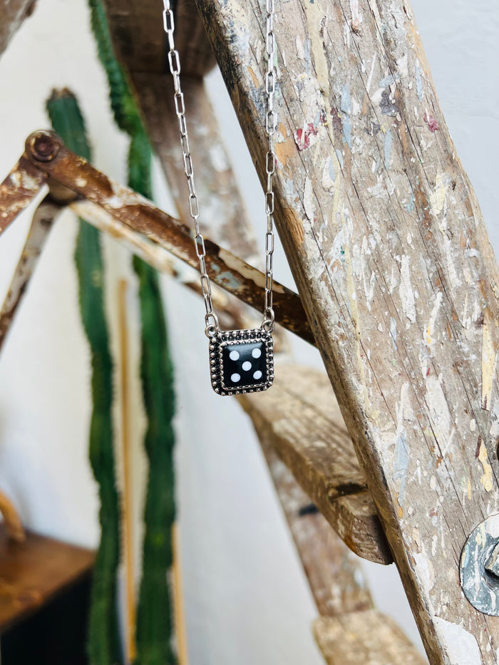 Black Dice Necklace