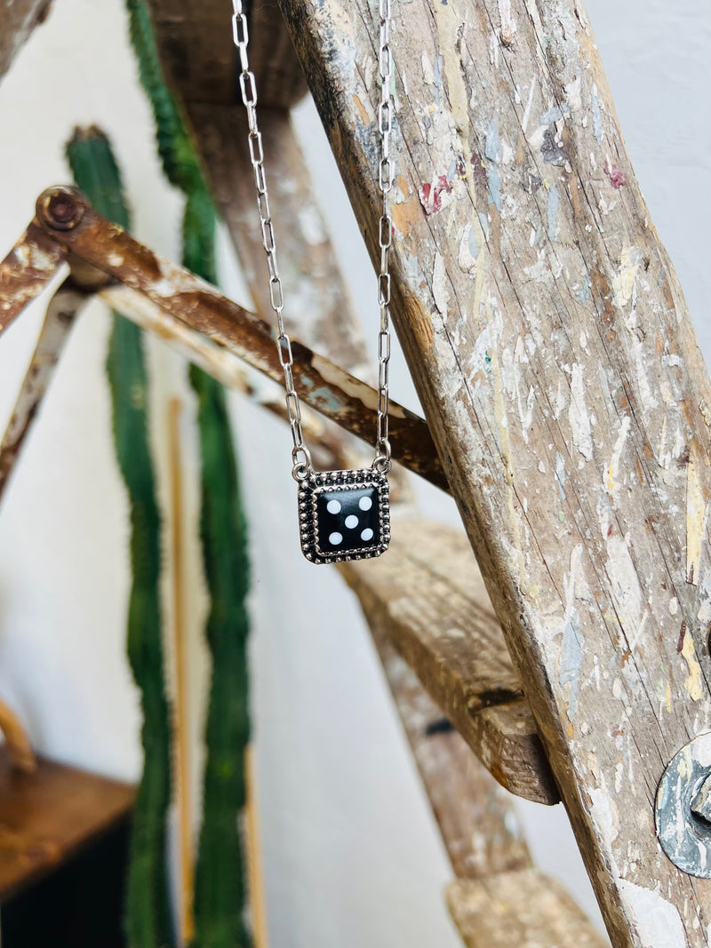Black Dice Necklace