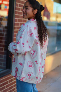 Girly Pop Button Down Jacket