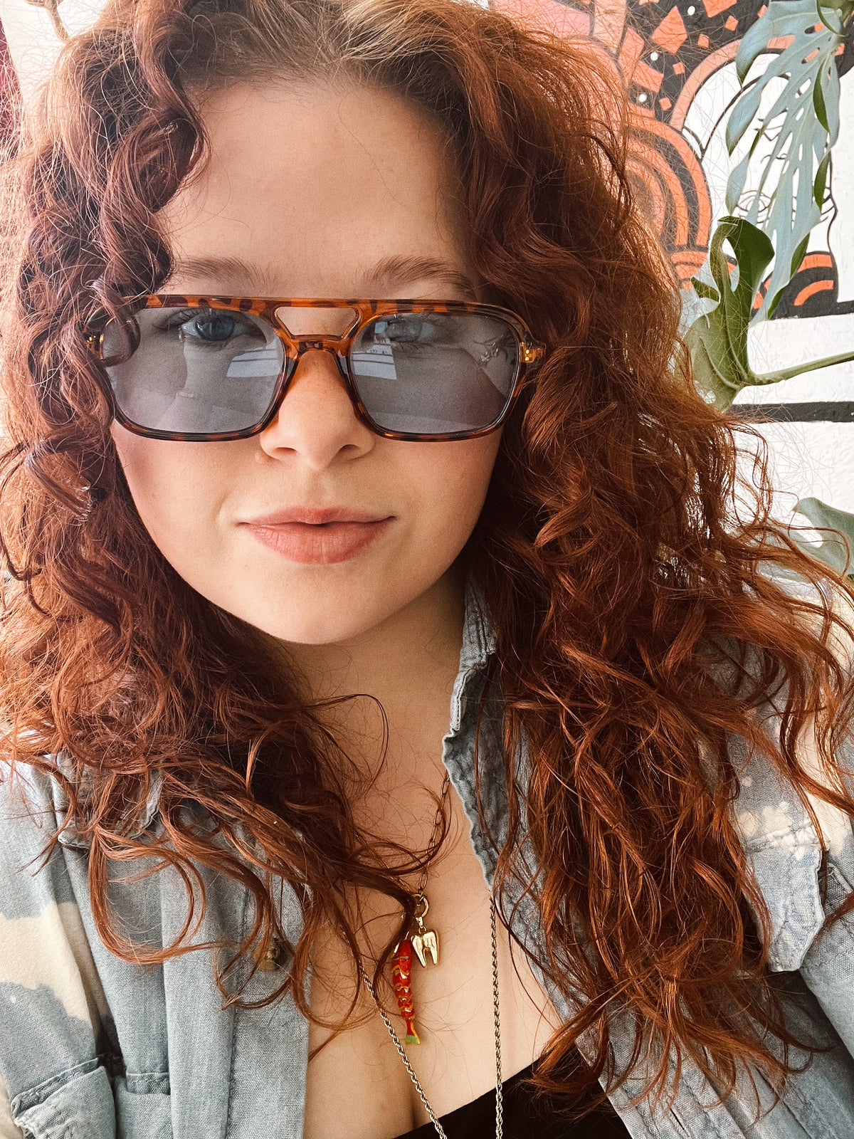 Retro Square Brow-Bar Fashion Aviator Style Sunglasses