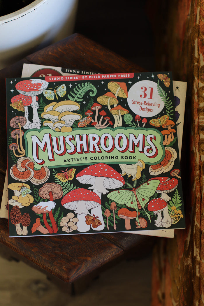 Mushrooms Adult Coloring Book