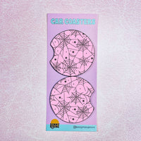 Pink Spiderweb Pattern- Coasters
