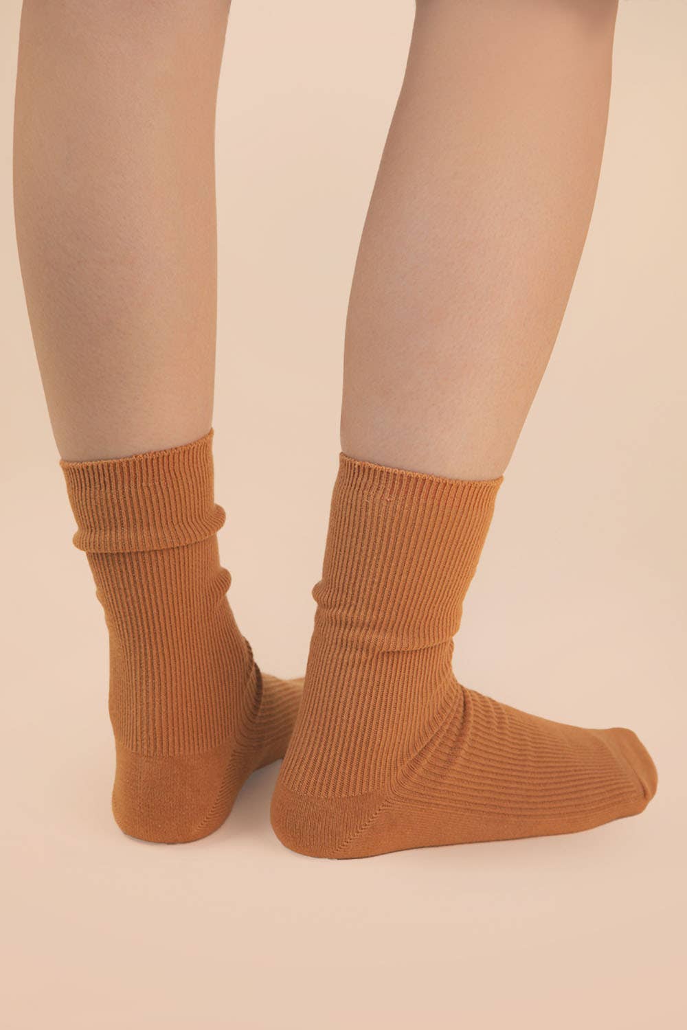 Ribbed mock socks: FOREST