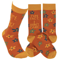 Fun Fact I Don't Care Socks