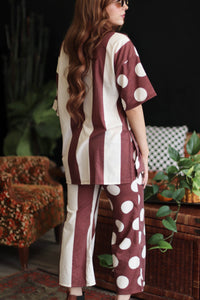 Dottie Relaxed Fit Lounge Set + Rusty Brown Polka Dot