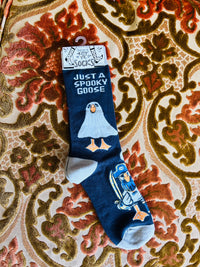 Just A Spooky Goose Halloween Socks