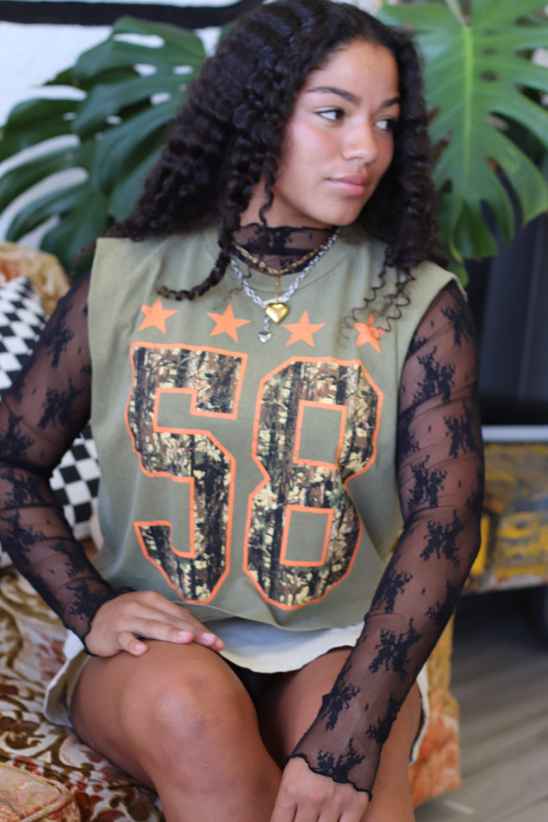 Camo Varsity Muscle Tee