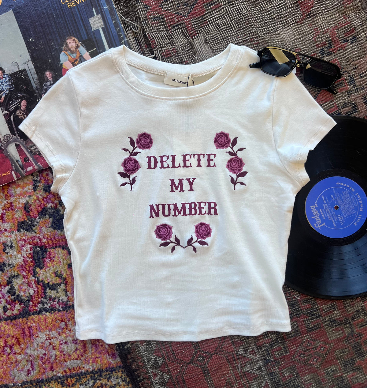 Delete My Number Cropped Tee