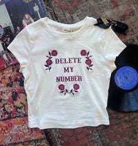 Delete My Number Cropped Tee