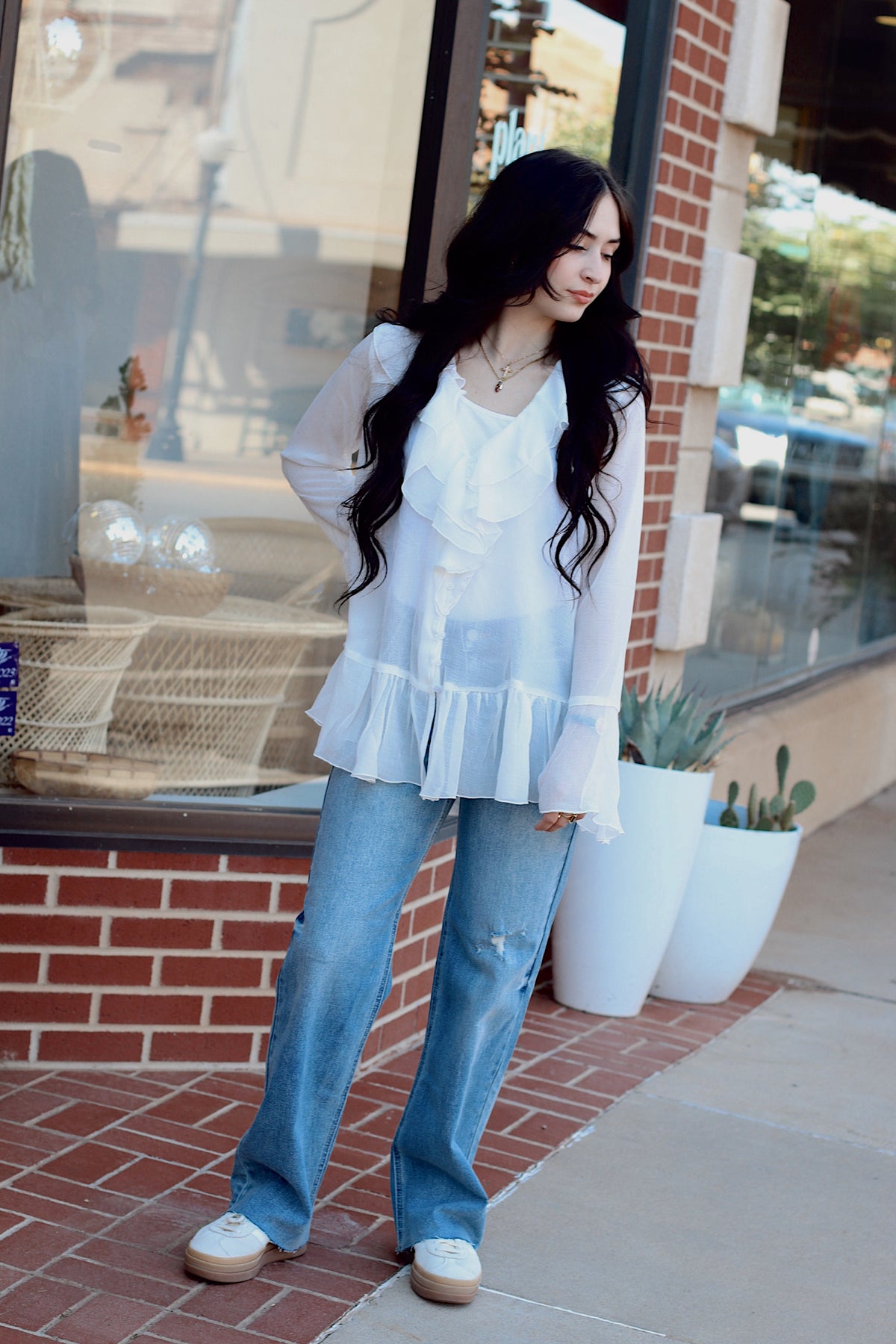 Tani Tunic Top + White