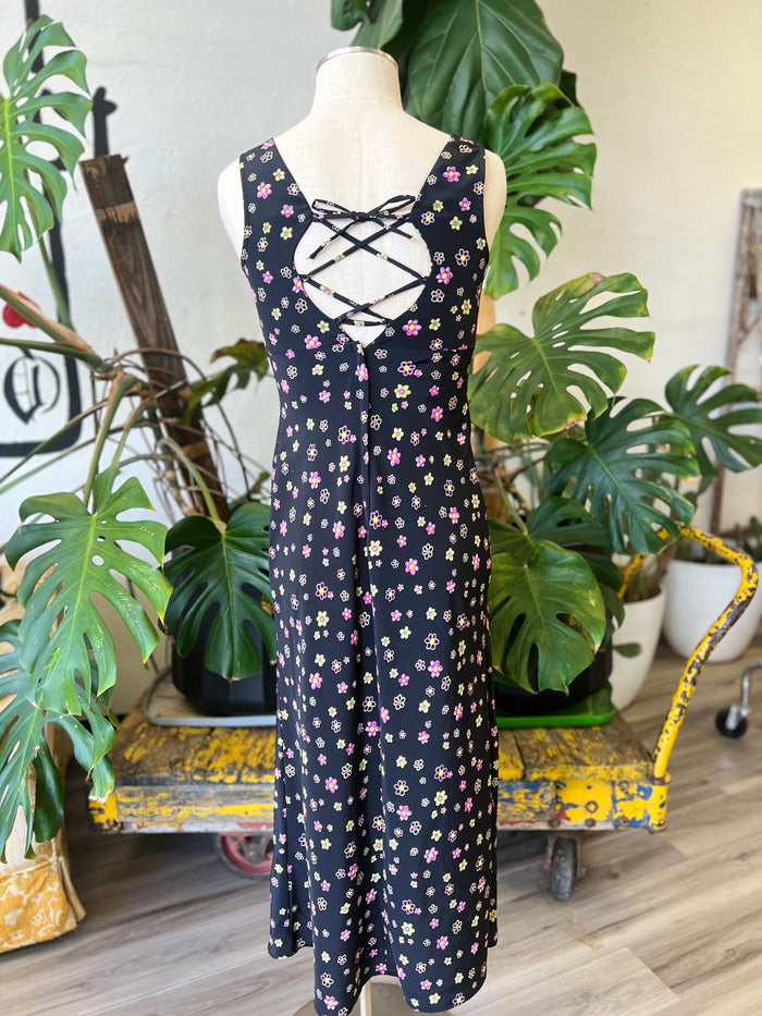 Vault | Black Floral Dress 7/8