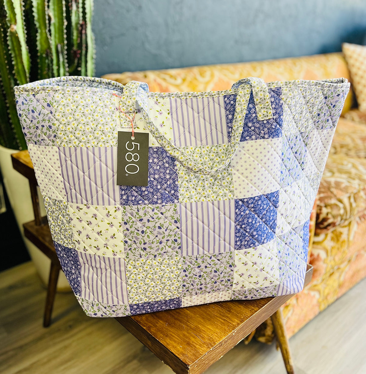 "Violet Dreams" Designer Quilted Tote Bag