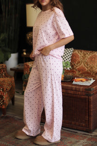 Girl Next Door Polka Dot Pants + Pink