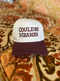 Could Be Meaner Ball Cap + Dark Red