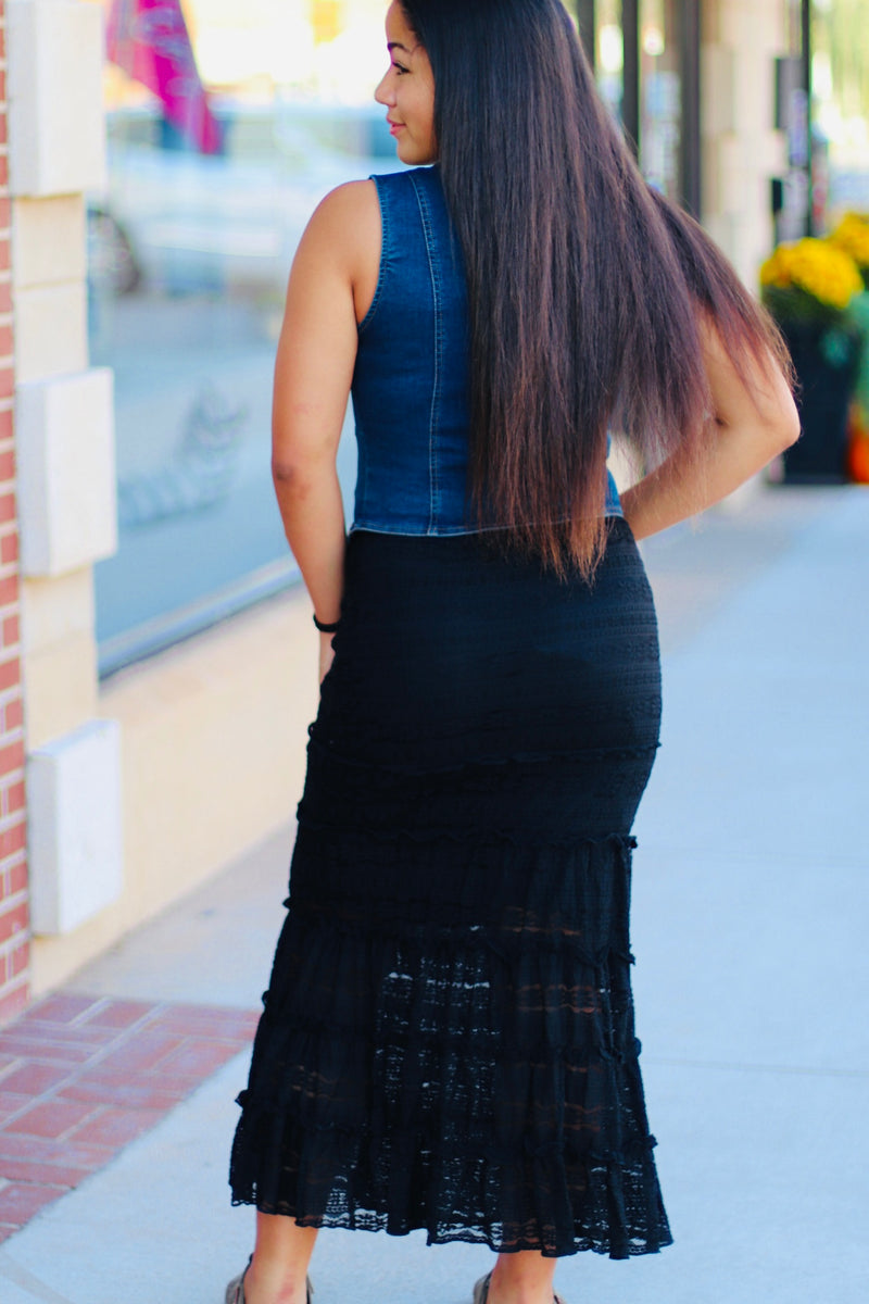 Dark Wash Denim Vest