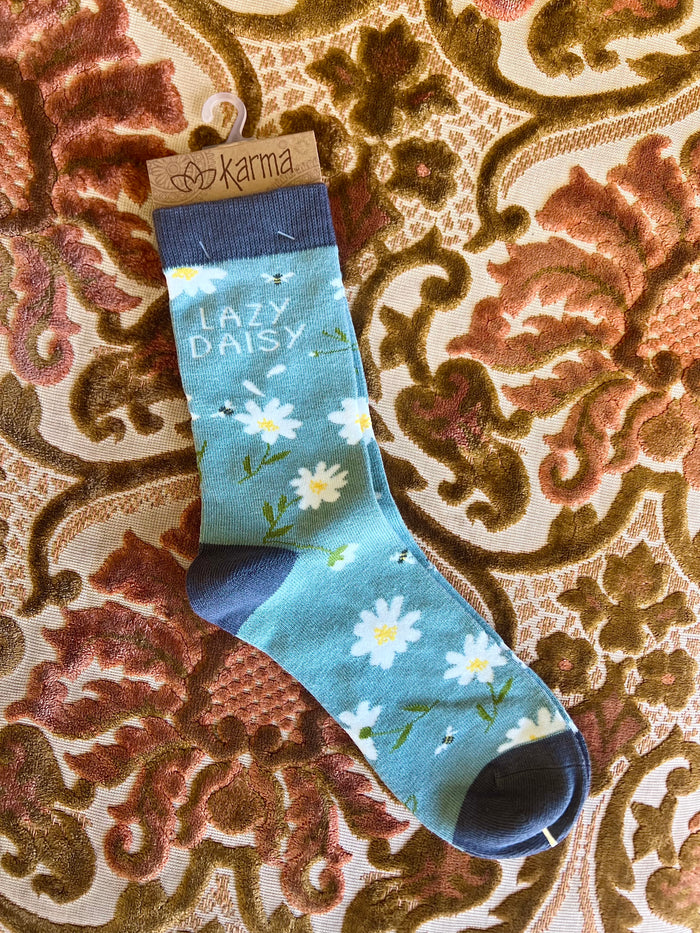 Lazy Daisy Crew Socks