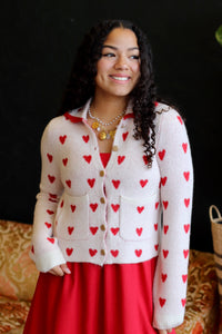 Sweetheart Cream Collared Cardigan