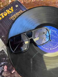 Large Acetate Frame Retro Aviator Sunglasses