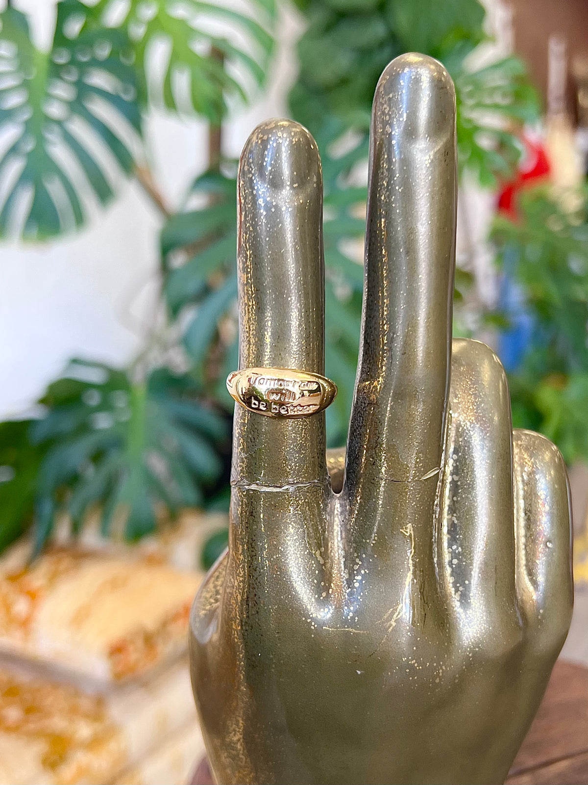 Tomorrow Will Be Better 18K GP Ring