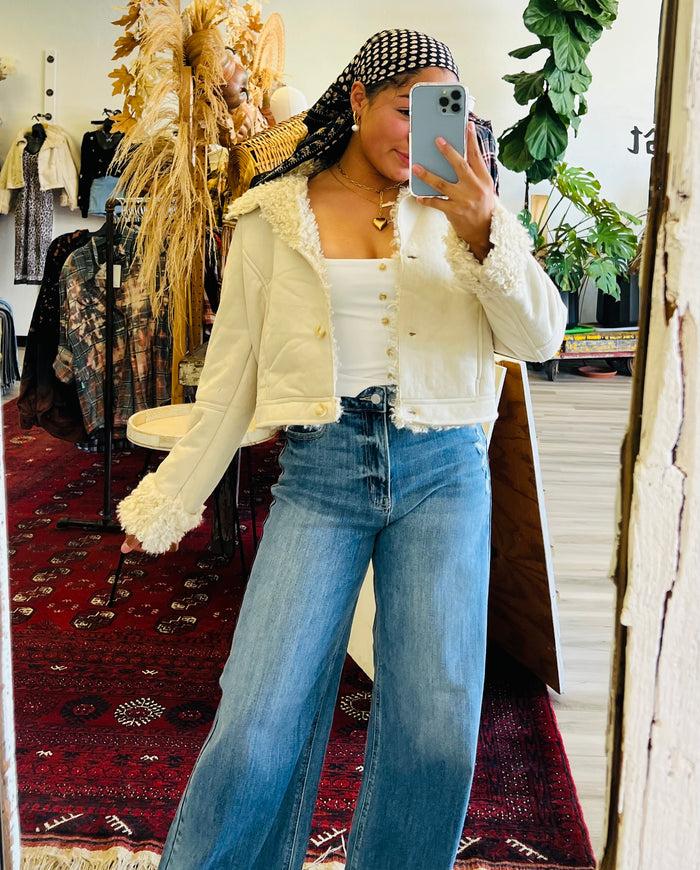Penny Lane 2.0 Faux Fur Coat in Cream