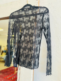 580 Lace Layering Top + Black