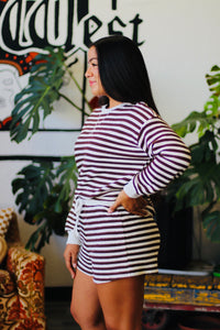 Movie Night Striped Set + Brown