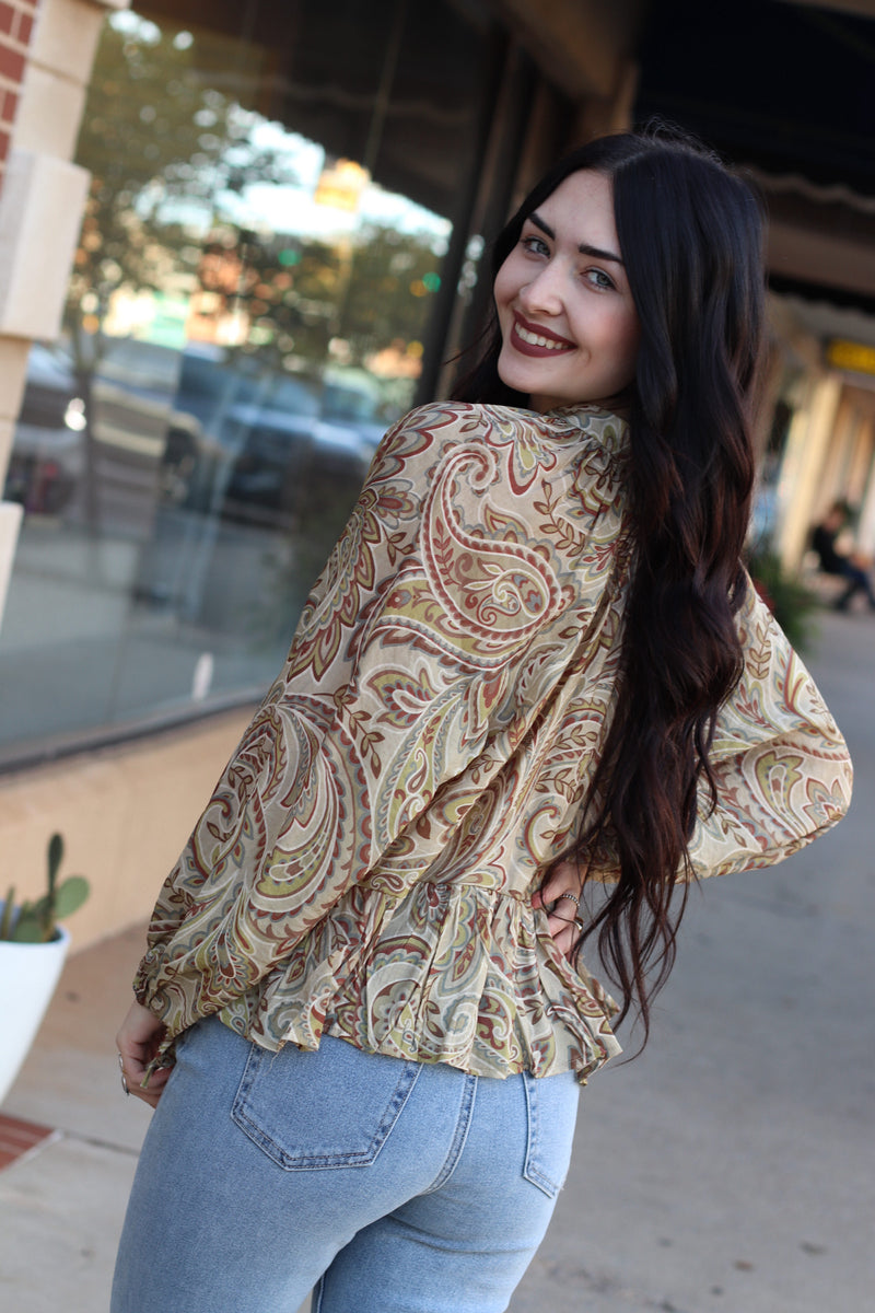 Paisley Flowy Blouse