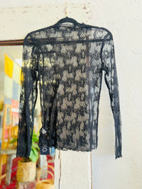 580 Lace Layering Top + Black