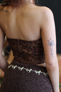 Cheetah Suede Tube Top