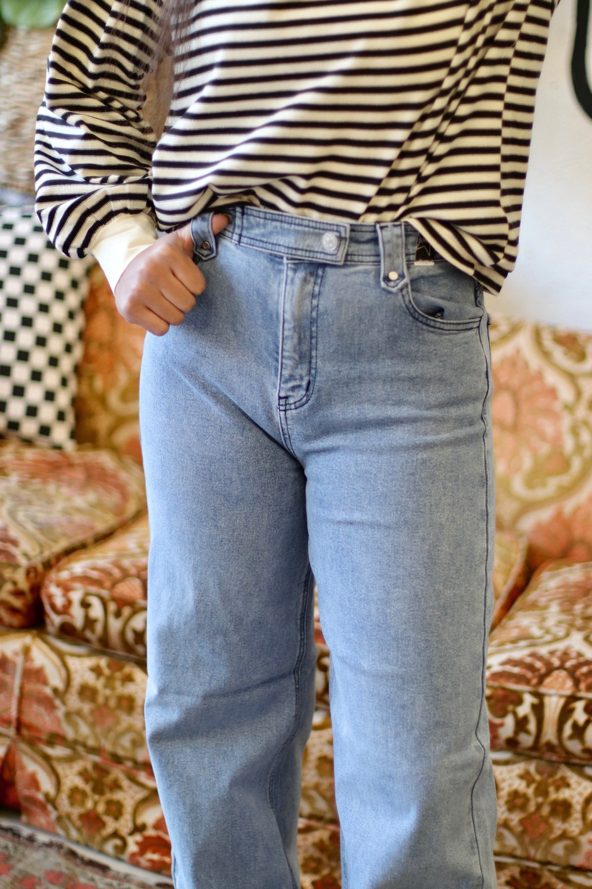 Medium Wash Wide Leg Jeans
