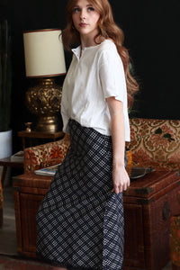 Boxy Fit Basic White Knit Top
