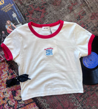 Les Sardines Cropped Ringer Tee