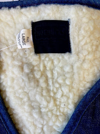 Vault Vintage // Shearling Denim Vest Large