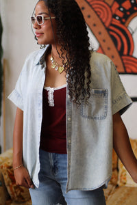Skyline Chambray Button Down Top
