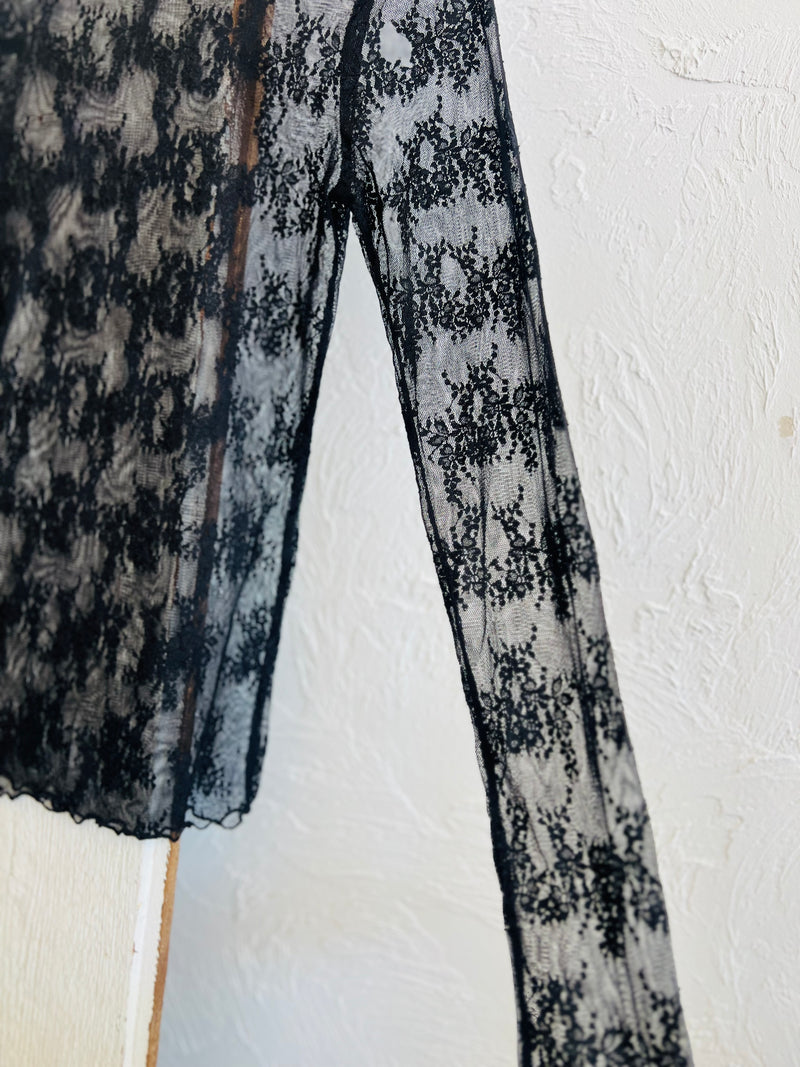 580 Lace Layering Top + Black